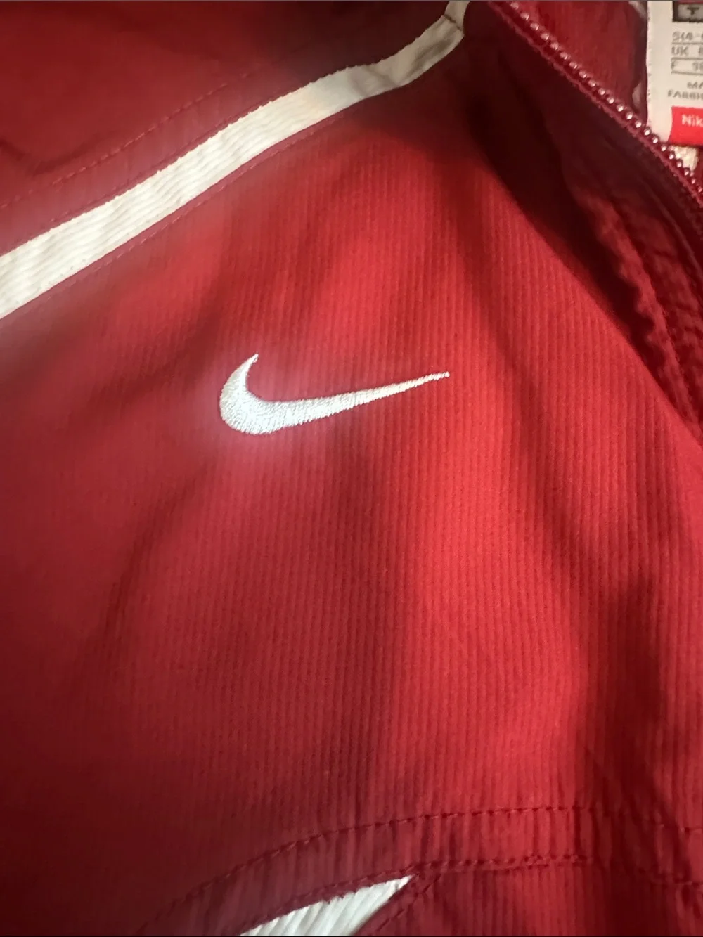 Nike Red Full-Zip Alabama Windbreaker Jacket with White Accents